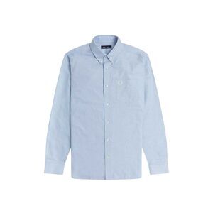 Fred Perry Mens Embroidered Logo Shirt / Light Smoke Blue